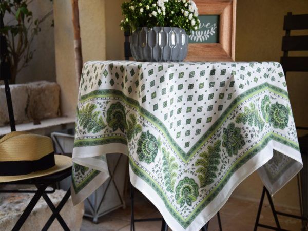 Nappe - provence - made in france - Collection exclusive -mirabeau vert