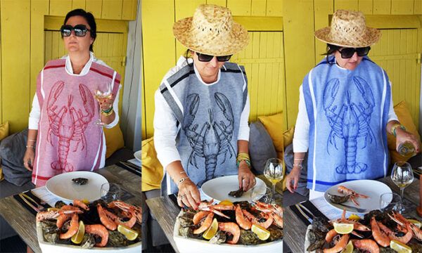 Torchons ou Bavoirs à crustacés HOMARD